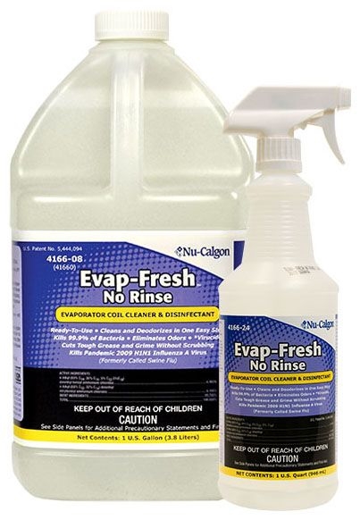 Nu-Calgon 4166-24 EVAP FRESH NO RINSE QUART SPRAY BOTTLE | DCNE