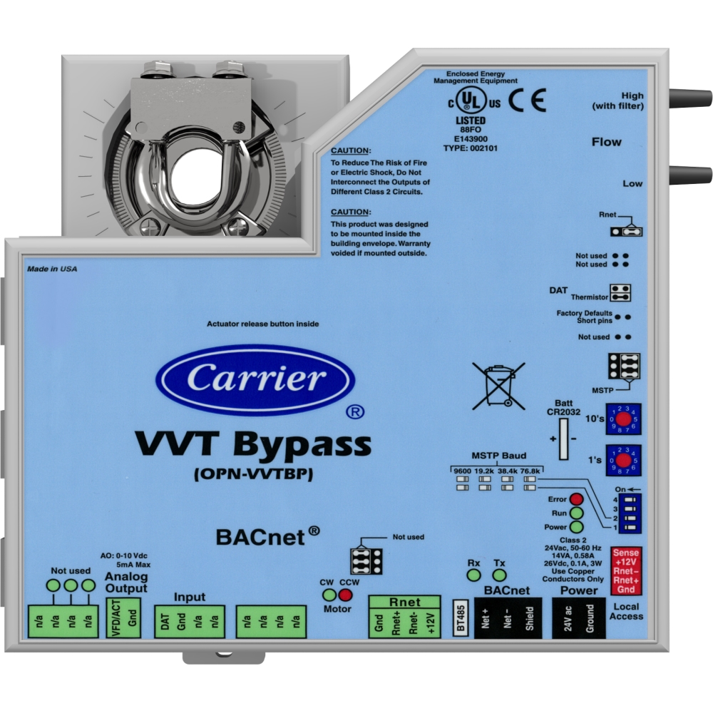 Carrier OPN-VVTBP VVT BYPASS CONTROLLER W/ INTEGRATED ACTUATOR | DCNE